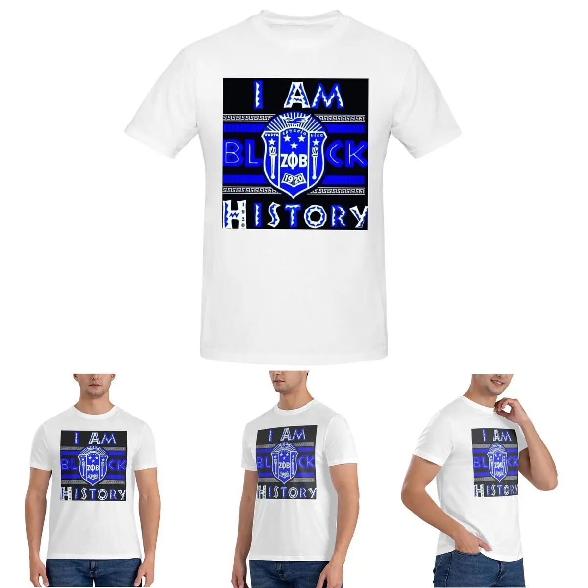 

Zeta Phi Beta Greek Letter 1920 ZOB T-Shirt for Men Cotton Plus Size T Shirts Men's Tees Short O-Neck Summer Clothes Tops S-6XL