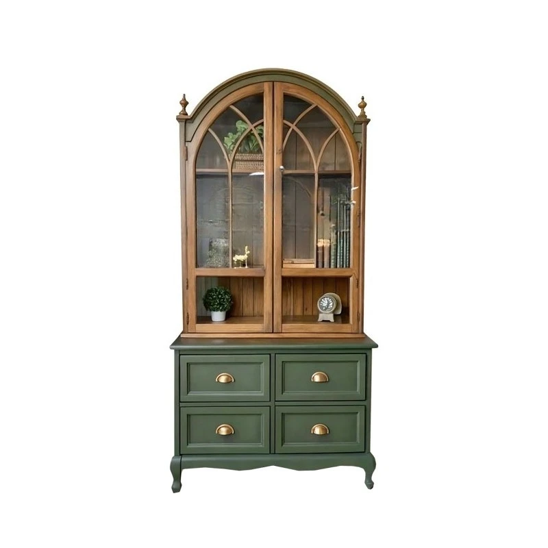 

wood dining side cabinet integrated high cabinet against the wall medieval wine cabinet living room glass door storage locker