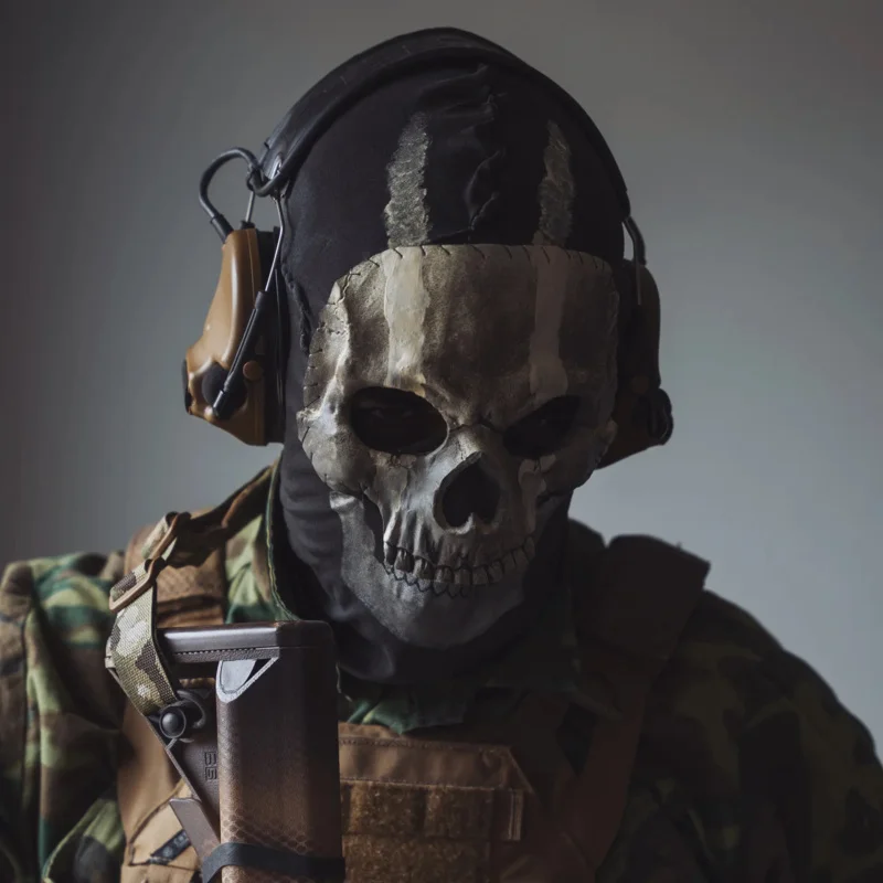 Mwii skull face mask 2022 cod cosplay ghost mask airsoft tactical headwear motorcycle skull full mask