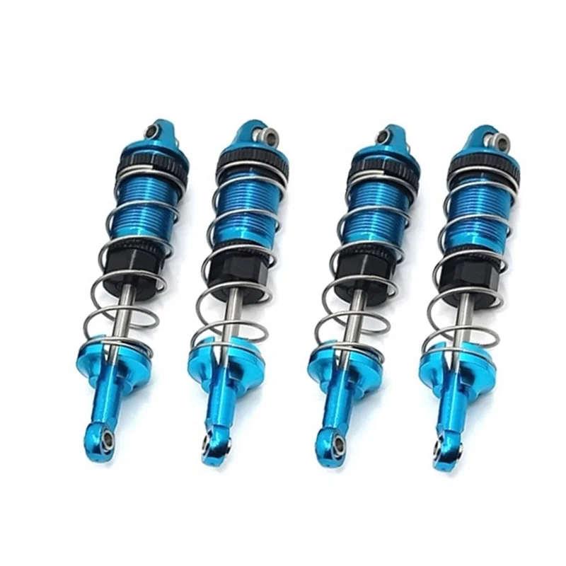 4Pcs Metal Shock Absorber Damper for SCY 16101 16102 16103 1/16 RC Car Upgrades Parts Accessories,Blue