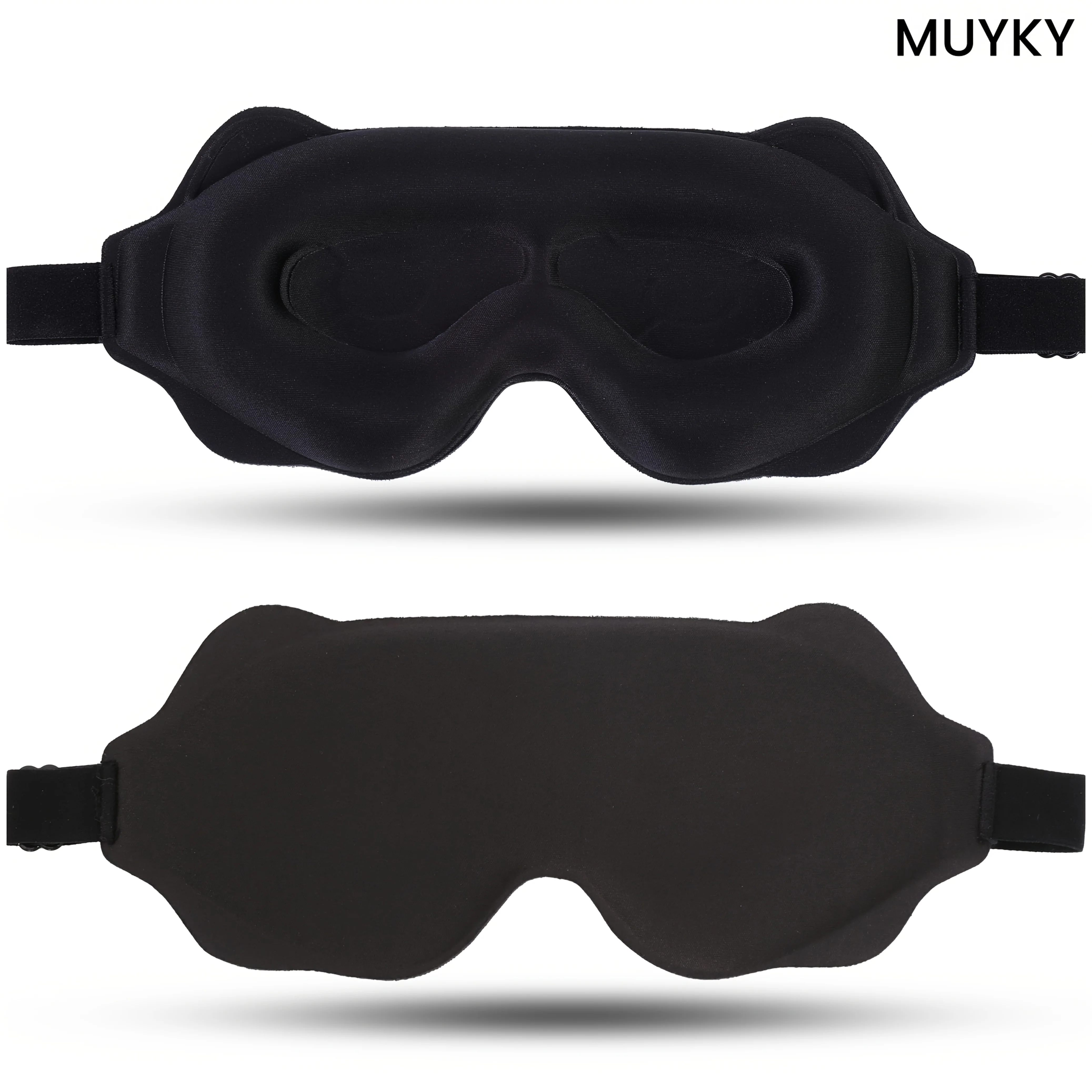 

3D Contoured Sleep Mask - No Eye Pressure, 100% Blackout Light Blocking, Soft Comfort for Side Sleepers, Men & Women