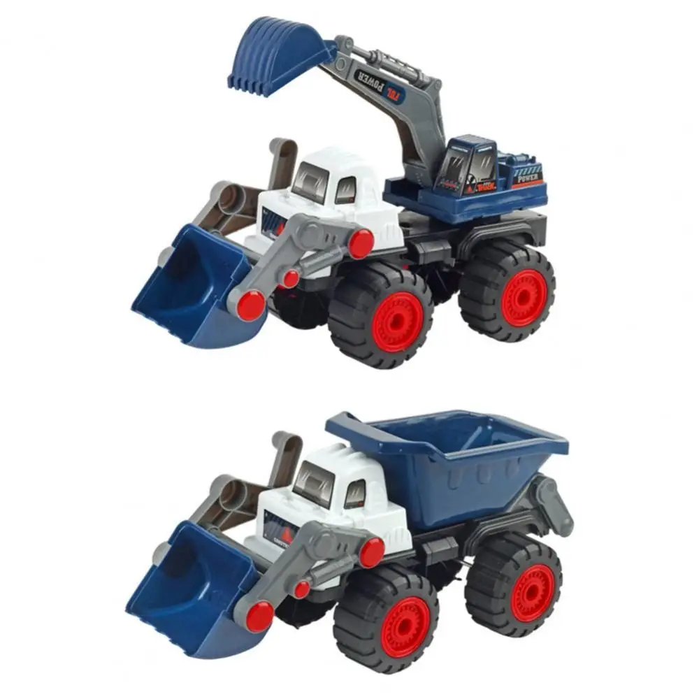 Camion Excavateur Amusant en ABS pour Enfants, Véhicule d'Ingénierie Classique, Grand Bulldozer, Modèle pour Enfants