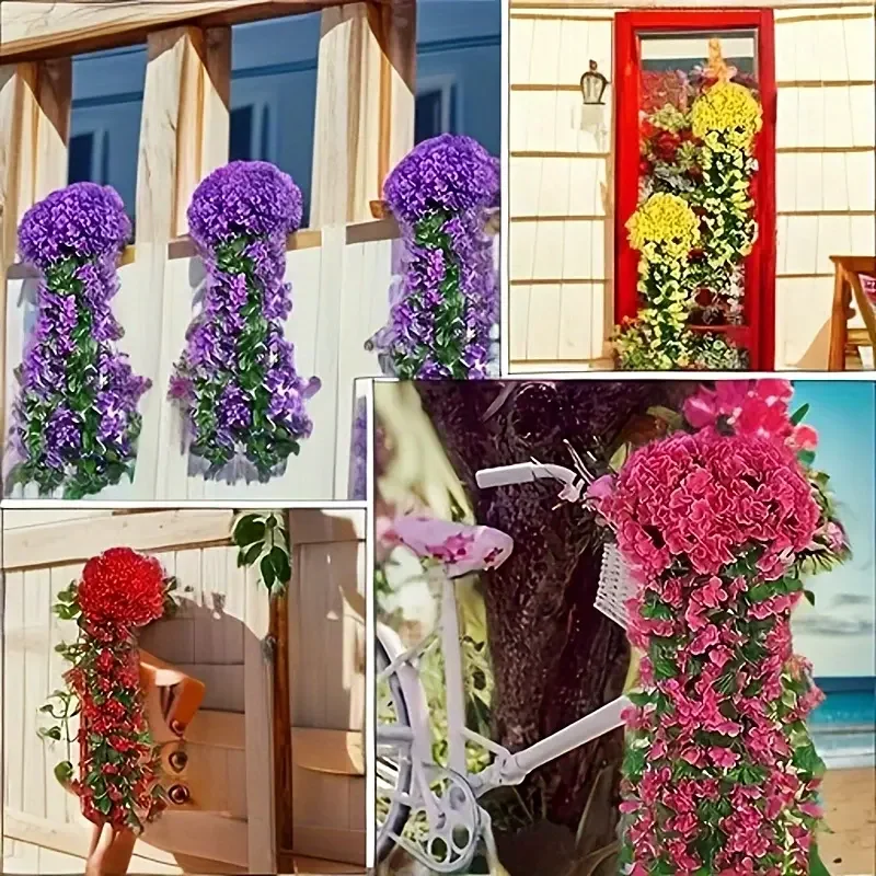 70 سنتيمتر البنفسجي زهرة اصطناعية حفل زفاف غرفة المعيشة مهرجان الديكور diy الزفاف جدار سلة معلقة زهرة الأوركيد
