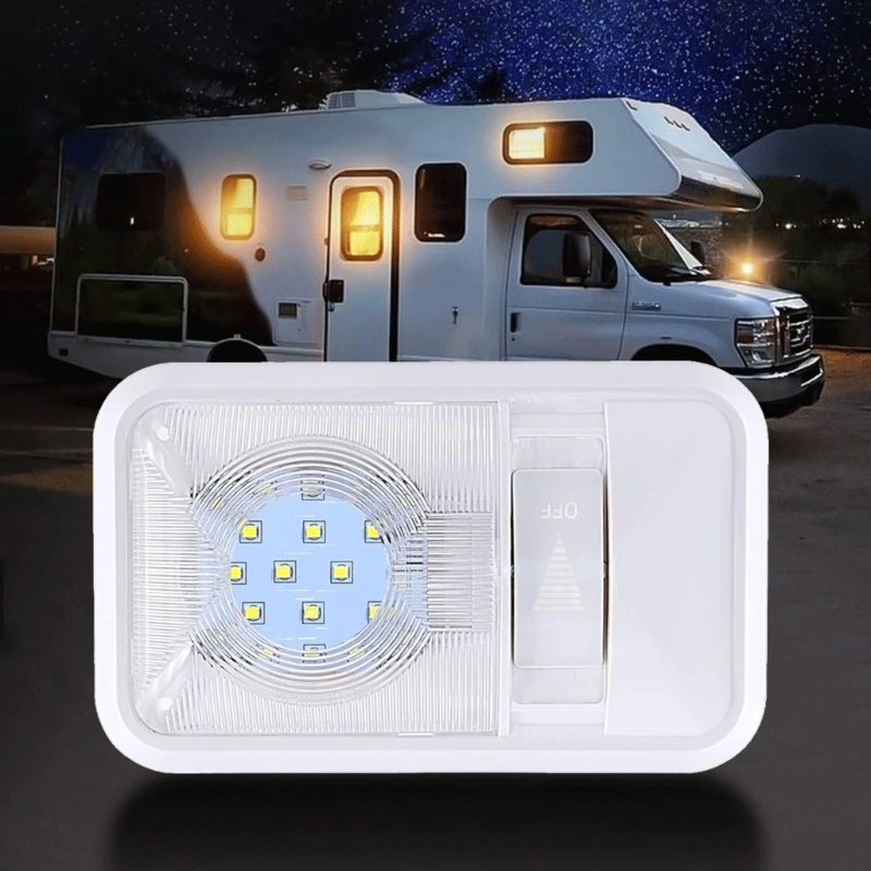 Q39F LED RV ライトインテリアシーリングライト RV/トレーラー/キャンピングカー用 ON/OFF スイッチ付き