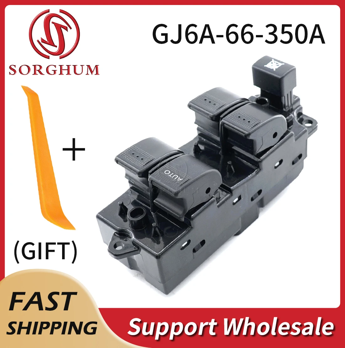 

Sorghum GJ6A-66-350A Front Left Side Master Electric Power Window Control Switch For Mazda 3 6 2003-2012 GJ6A-66-350 BJ3D-66-350