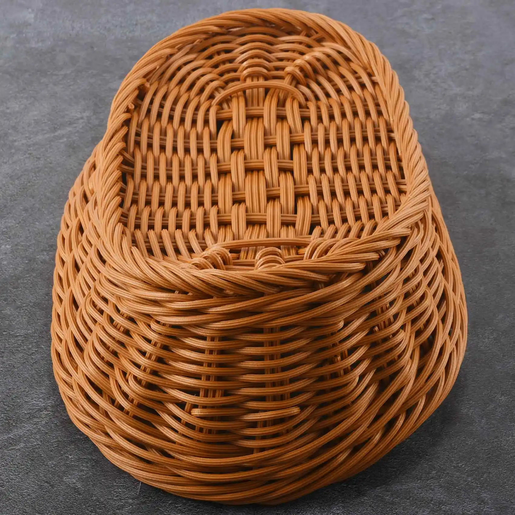 ABWR-البيضاوي الخوص سلة مغزولة سلة الخبز تخدم سلة ، 11 بوصة سلة التخزين للأغذية الفاكهة مستحضرات التجميل تخزين الجدول العلوي و