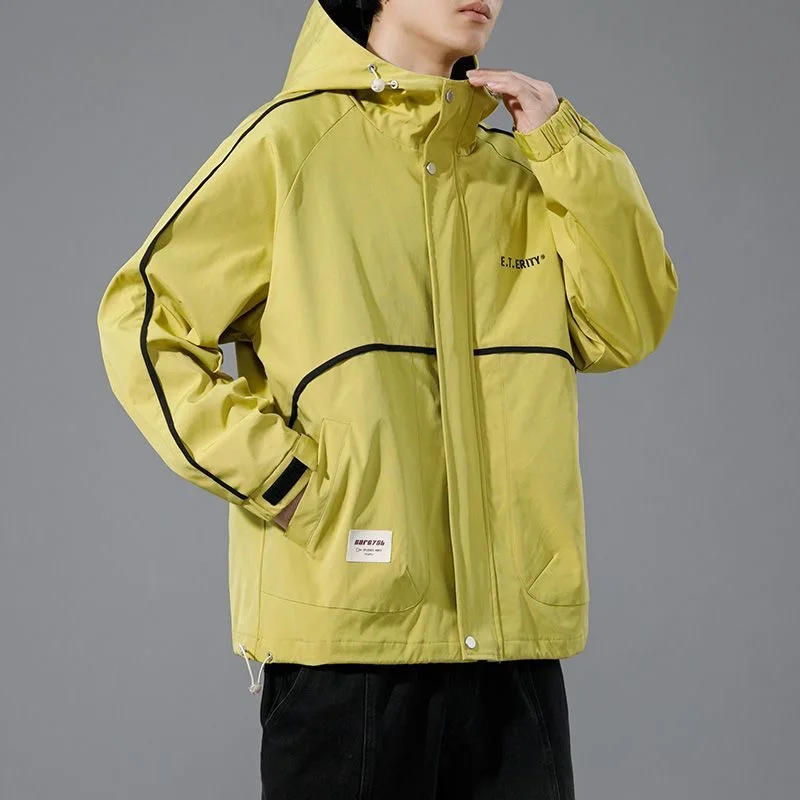 Spring and Autumn New Outdoor Sports Hiking Windproof Hooded Workwear Jacket Men's Casual Loose Plus Size High Quality Coat