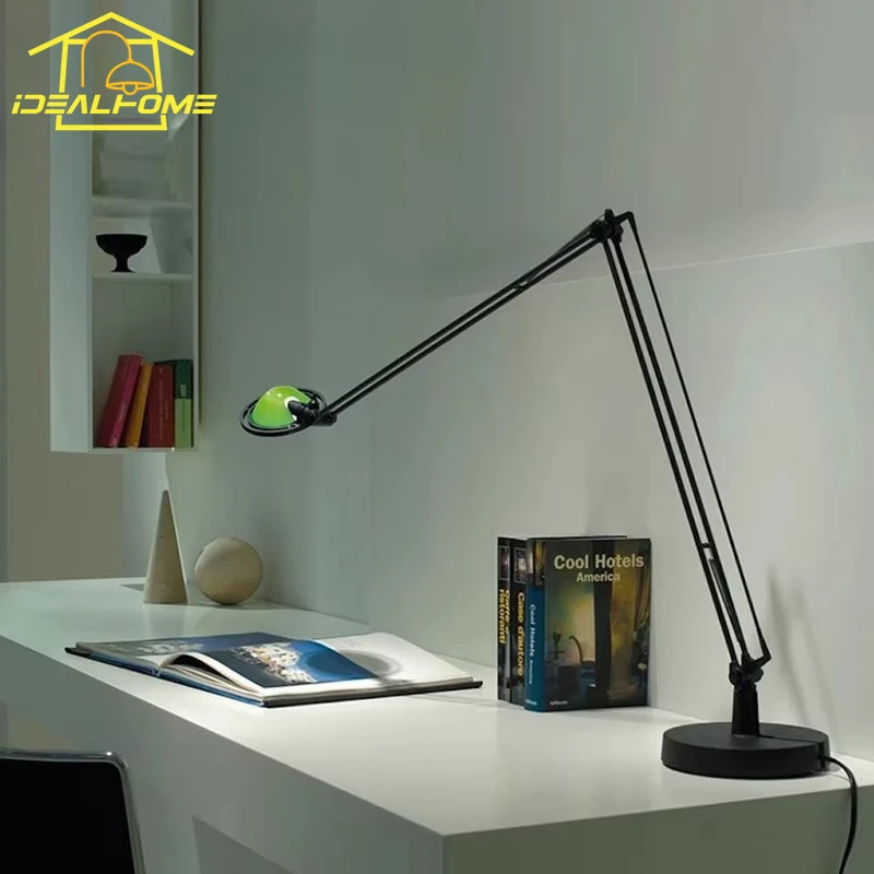 Culbuteur mécanique réglable lampes de bureau industriel noir/Chrome LED éclairage intérieur chambre étude Studio étude barre de lecture