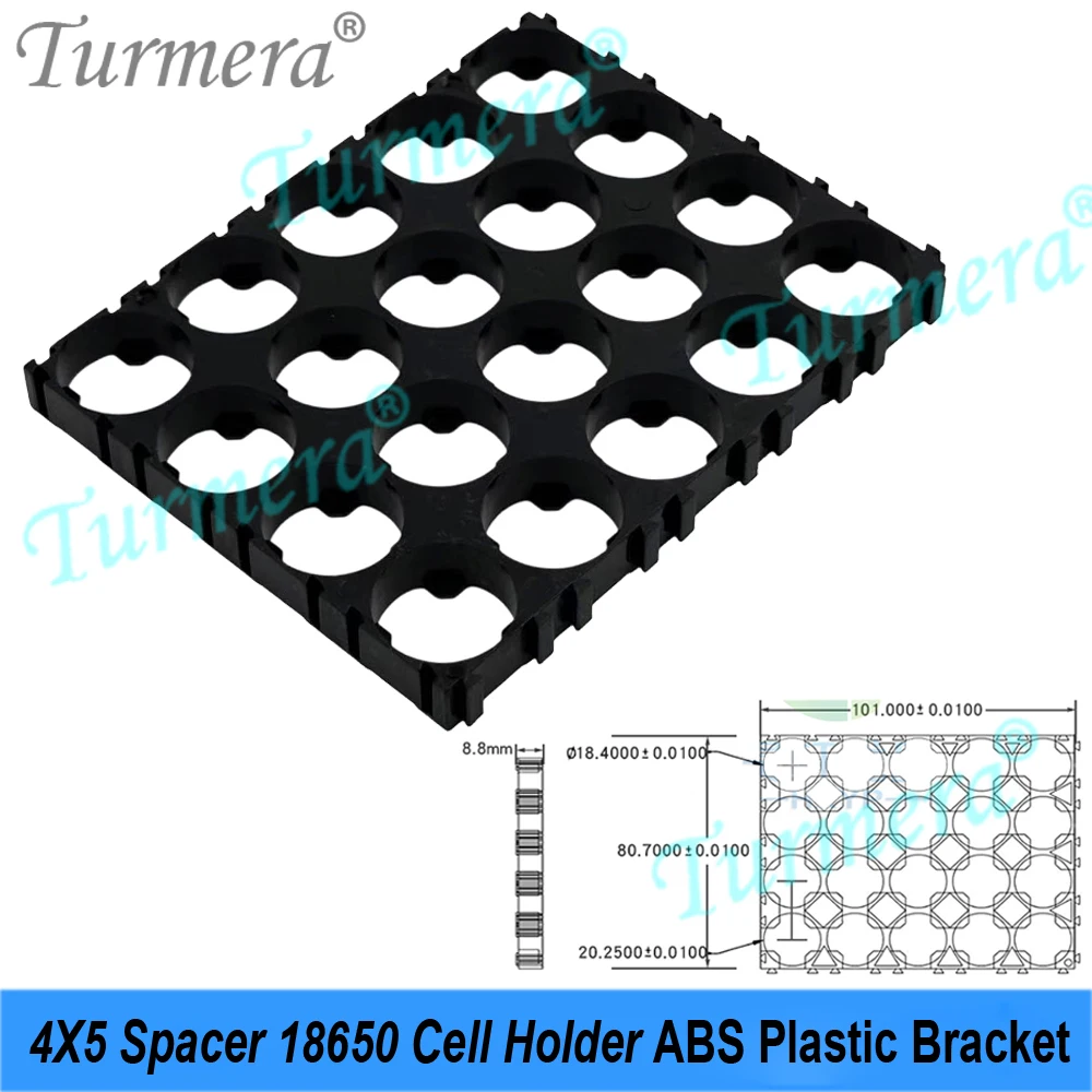 Turmera 18650 Holder 3X5 3X6 4X5 4X6 5X6 Battery Bracket 2P 3P 4P Weld Nickel Spacing Hole 20.25mm for 12V 48V Battery Pack Use - view 4