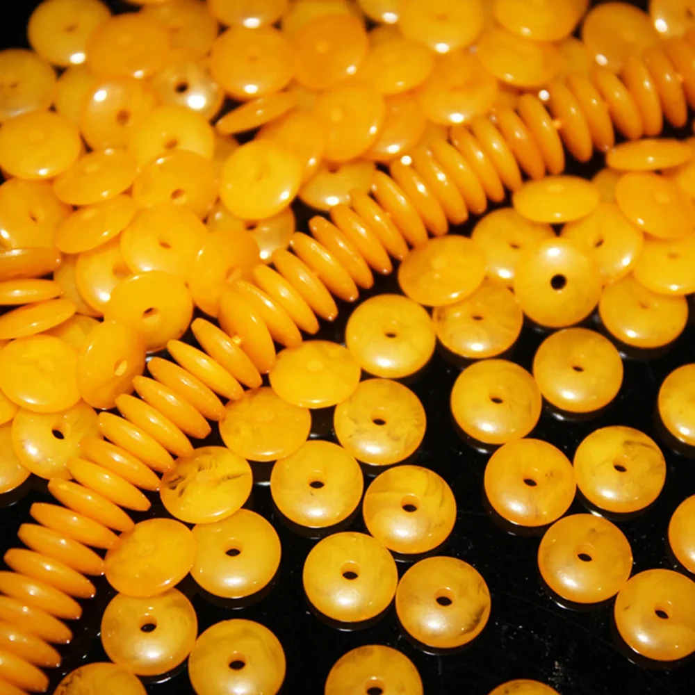 

Yellowish Orange Color Flat Round Resin 6mm 8mm 10mm 12mm Loose Spacer Beads Wholesale Lot for DIY Crafts Jewelry Making