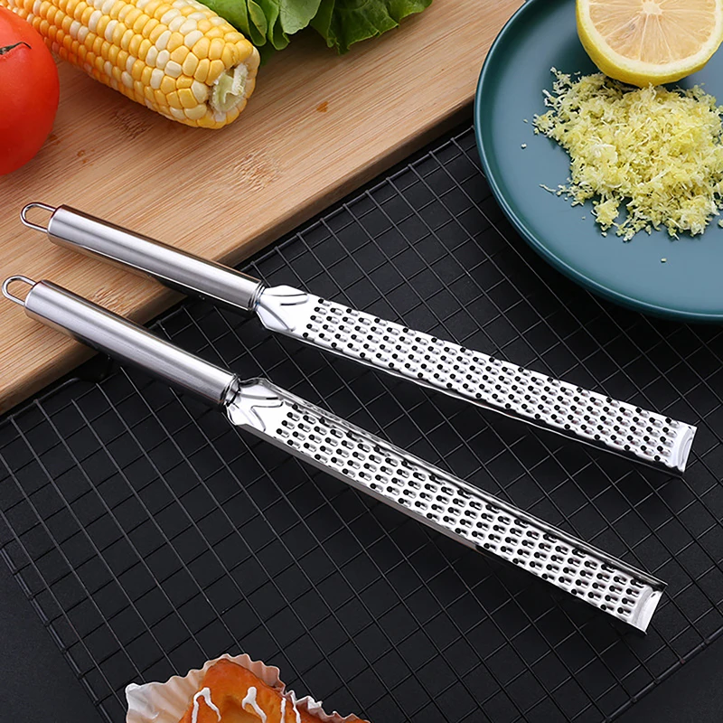 Kitchen Grater Lemon Citrus Fruit Peeler Ginger Garlic Long Chocolate Grater Cheese Spices Stainless Steel Grater Kitchen