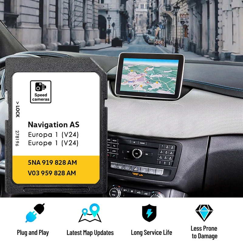 Carte SD V03959828AM V24, mise à jour de la navigation, carte Navi Europa pour système multimédia VW AS Discover