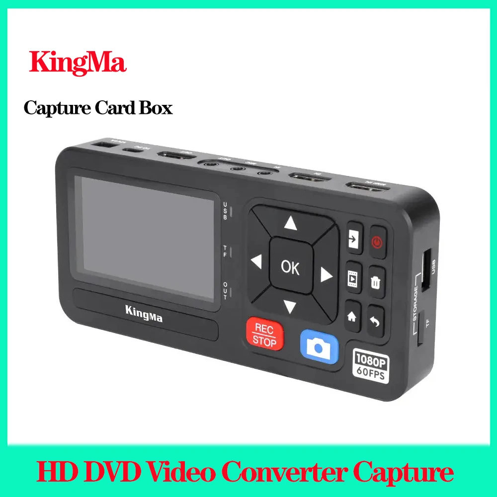 

HD DVD Video Converter Capture StandAlone Endoscop Analog CVBS RCA SVideo MP3 Video Recoder Camera USB Capture Card Box