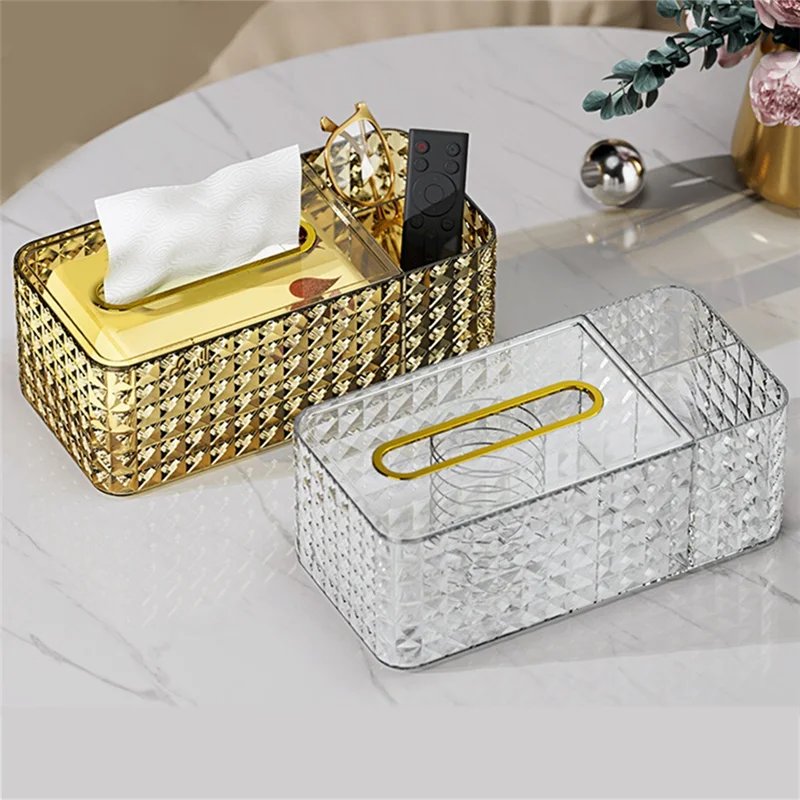 ABGR-高級風ティッシュボックスシンプルな紙箱リビングルームコーヒーテーブルクリエイティブ装飾品装飾デスクトップ収納ボックス Durabl