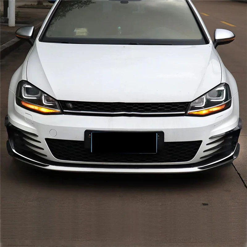 Stablize Front Bumper Splitter For VW GOLF 7 MK7 Gti 2013-2016 Fog Light Cover Air Vent Trim Flap Canards Body Kit Replacement P