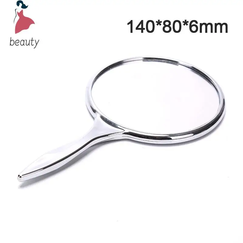 Espelho de maquiagem cosmética portátil, Hand Hold Round Mirror, Beauty Tool