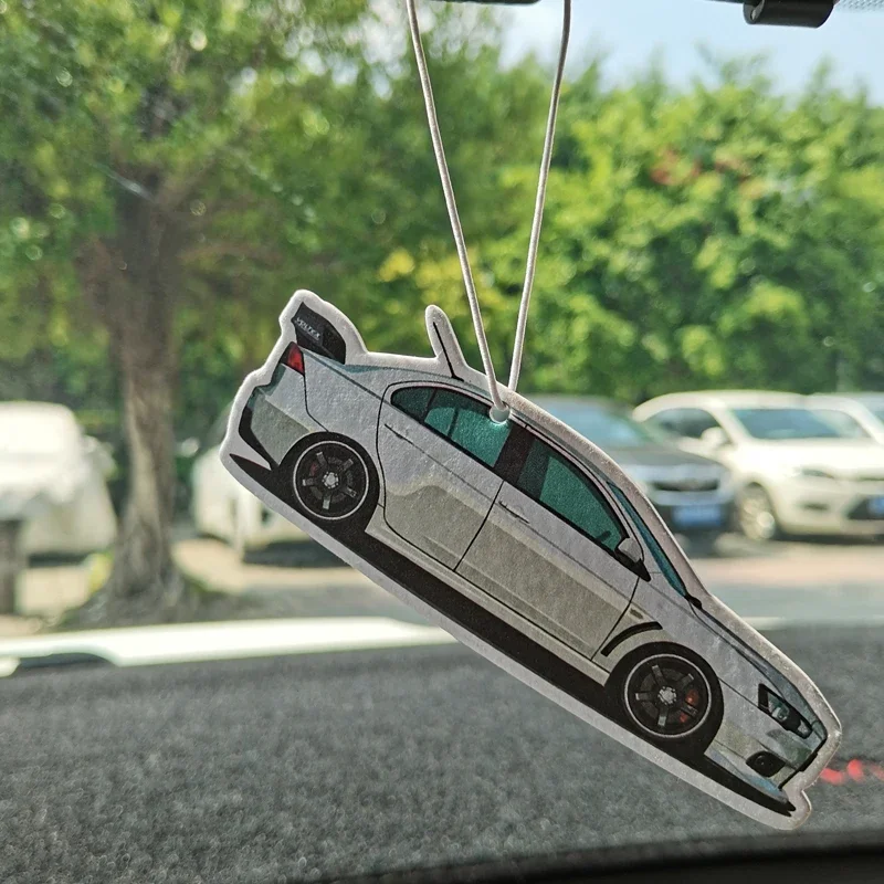 Car Air Freshener Perfume Rearview Mirror Pendant Hanging Ornament For Mitsubishi Evo Lancer Asx Outlander 3 Jdm Acccessories