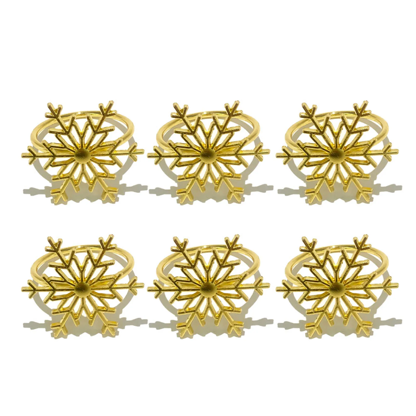 Shimmering Christmas Napkin Rings  Set of 6  Glittering Golden and Silver Options  Perfect for Parties and Celebrations