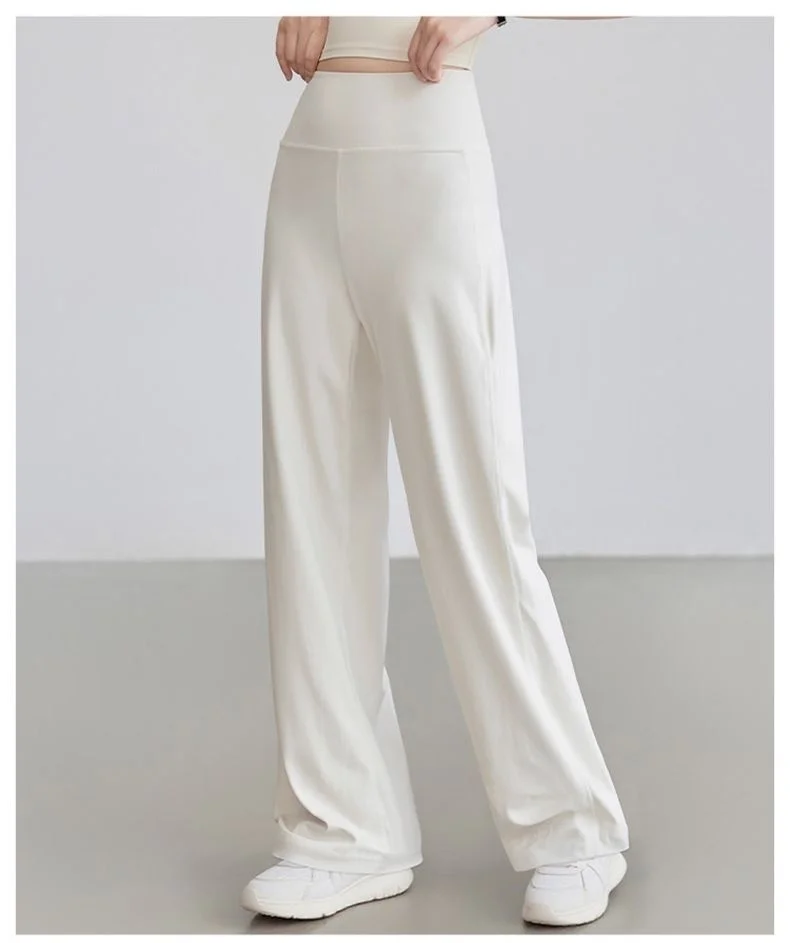 Pantaloni da yoga alti da donna fondo a forma di tocco taglio esterno antiscivolo bodybuilding tre quarti di vitello carbone fluff pizzo floccaggio polare