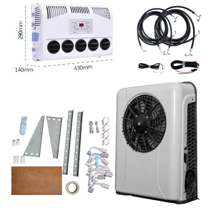 المصنع مباشرة شاحنة كهربائية التدفئة والتبريد مكيف هواء السيارة العالمي الكهربائية RV مكيف الهواء