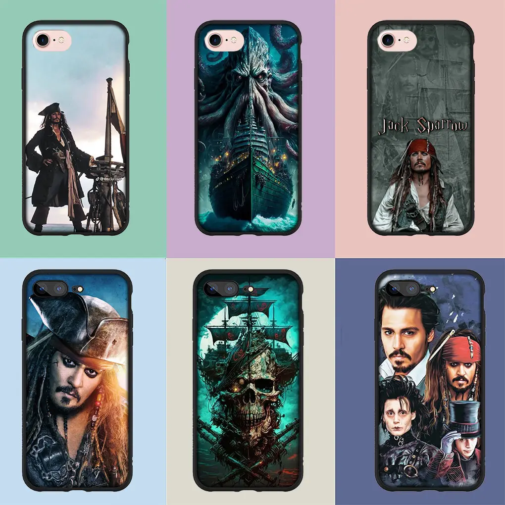 Soft Cover for Apple iPhone 15 14 Plus 13 12 Mini Pro Max XR + 13Pro 14+ 15+ Phone Case Pirates of the Caribbean Jack Sparrow