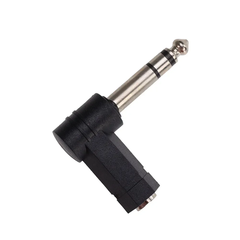 6.35mm Male to 3.5mm Female Plug Right Angle Stereo Audio Headphone Adapter 90 Degree Speaker Connector Converters