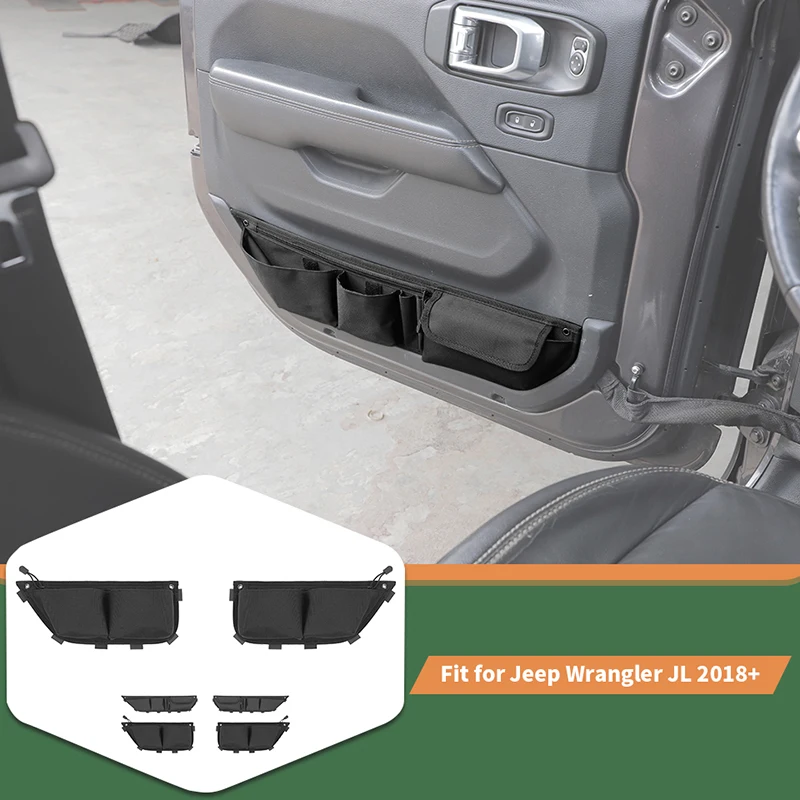 

Сетчатая сумка-органайзер для передней и задней двери автомобиля, контейнер-органайзер для Jeep Wrangler JL для JT Gladiator 2018, аксессуары для салона автомобиля
