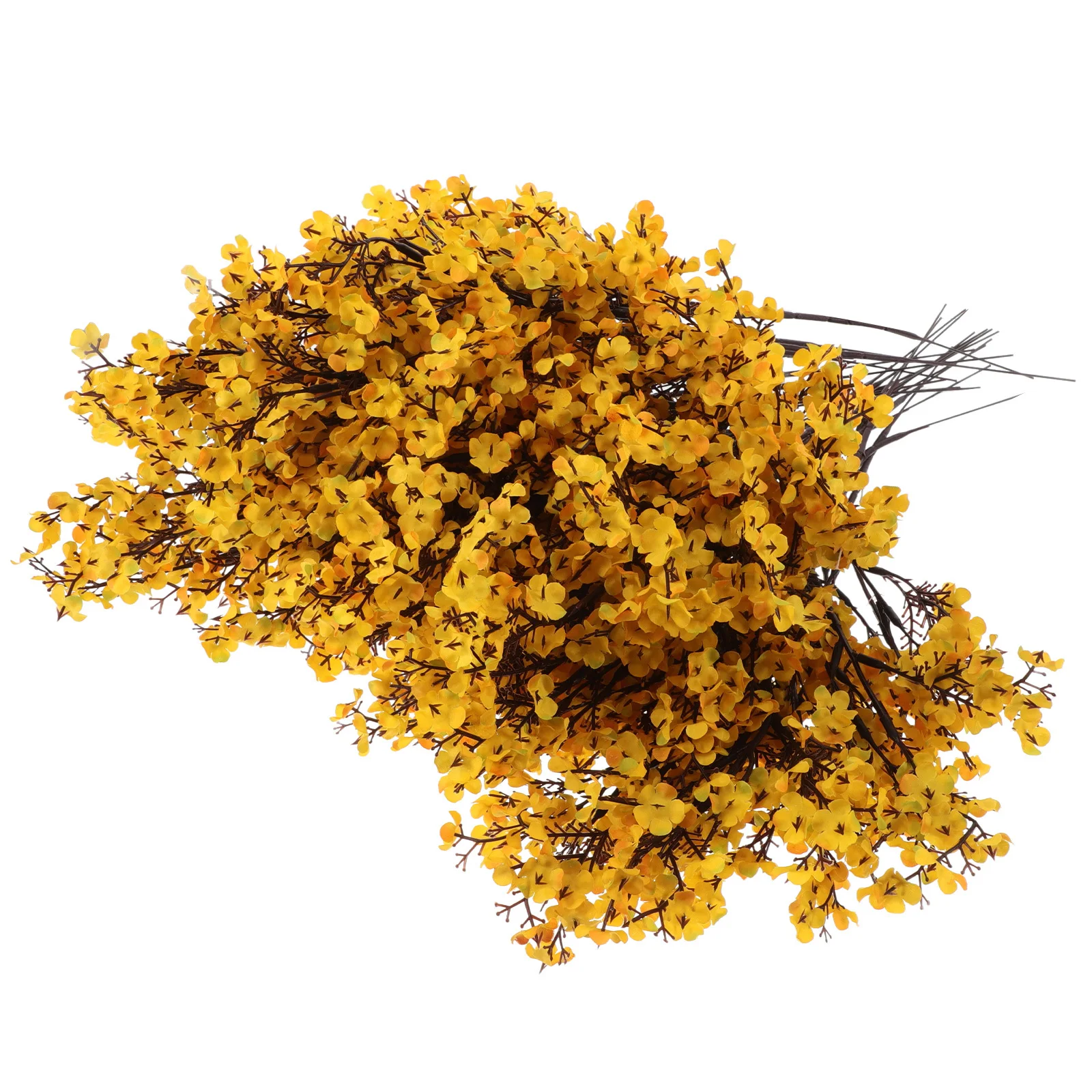 

24pcs Autumn Artificial Flowers Fall Faux Blooms Home Decor Outdoor Fake Flower Branches Realistic Orange