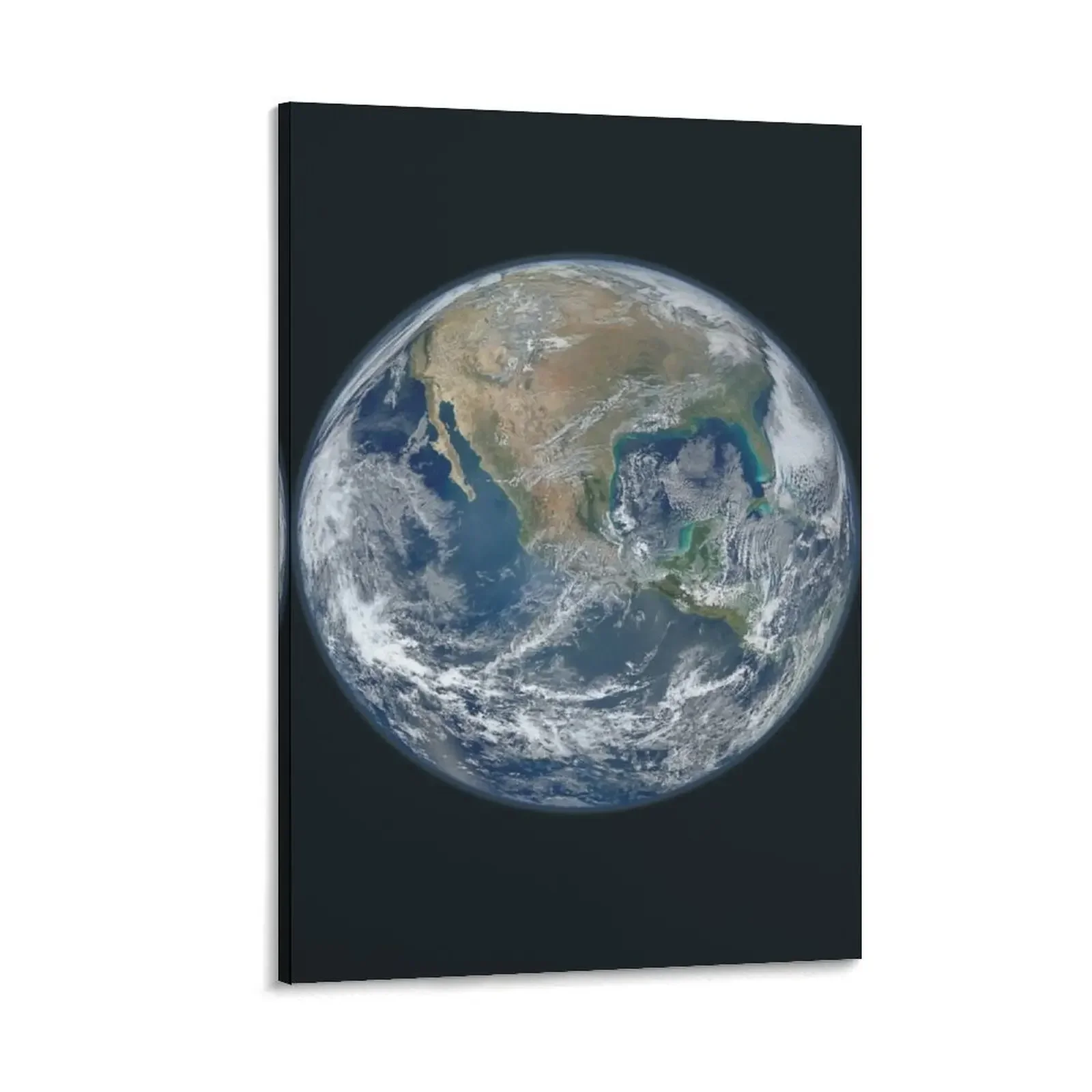 

Earth planet photo from space and view on north america Canvas Painting room decorations for men Decoration wall