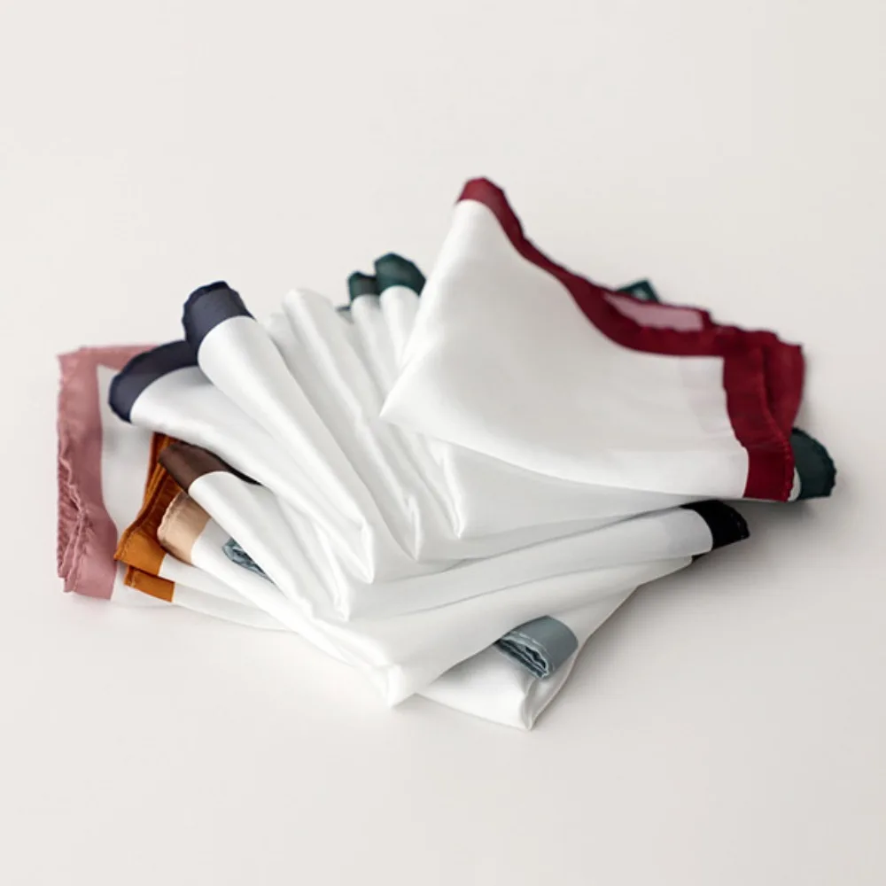 

Мужской корейский винтажный деловой костюм с носовым платком из полиэстера, белый, с окантовкой, для мальчиков