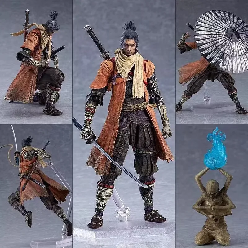 Figura de Acción Articulada Figma 483-DX Sekiro Shadows Die Twice Edición Deluxe de 15 cm, Figura Coleccionable en Caja, Modelo de Juguete, Regalo
