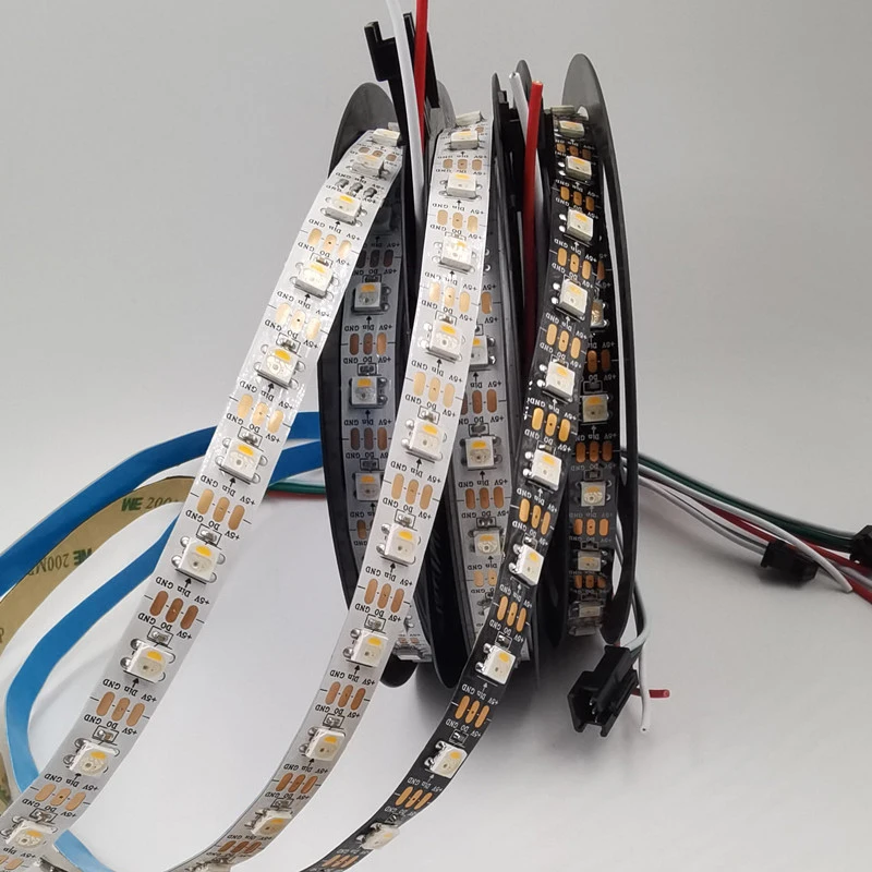 SK6812 DC5V RGBW (Similar WS2812B) 4 In 1 30/60/144 Leds/Pixels/m Individual Addressable Led Strip CW NW WW IP30/65/67