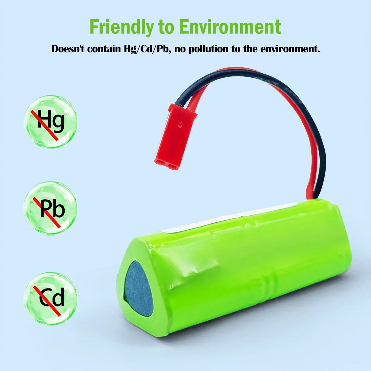 Ni-MH 2/3AAA 7.2V 350mAH Rechargeable Battery Size: 20*21*58mm w/SYP plug 6SHY