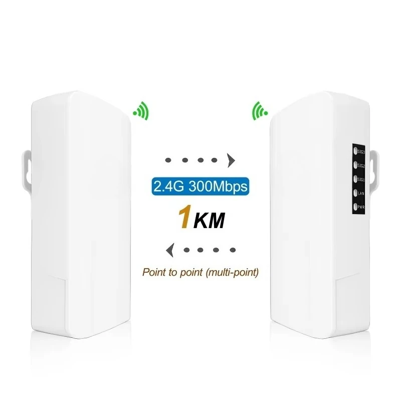 High-Performance 1 KM Wireless Bridge Reliable Long-Distance Connectivity 2.4Ghz Access Point to Point