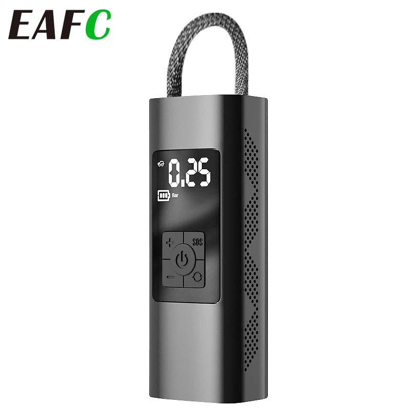 EAFC Wireless Car Air Compressor Inflatable Pump with LED Lamp for Motorcycle Bicycle Car Tyre Inflator  Electric Air Pump