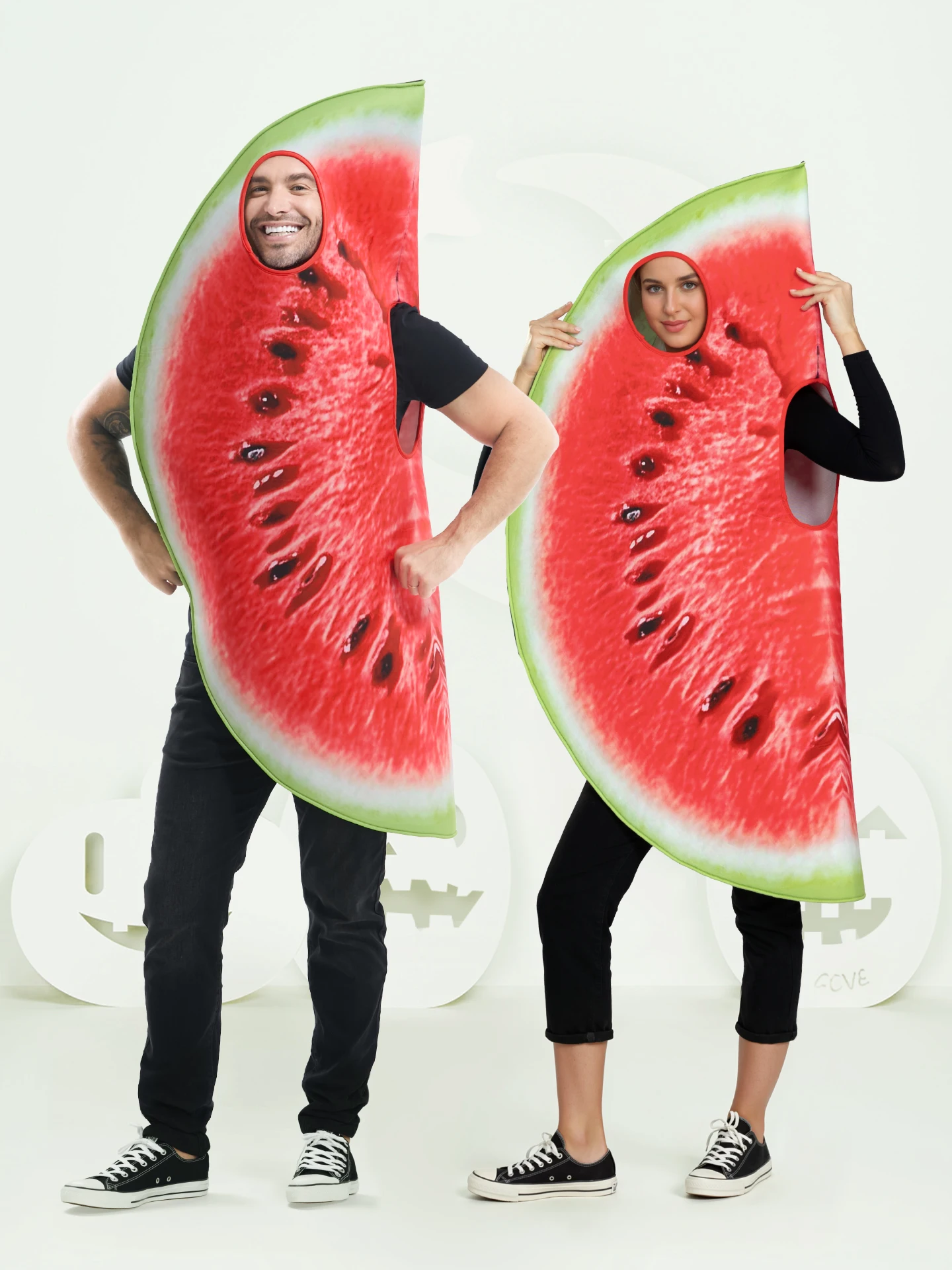 Creativo loween Costume Frutta Verdura Dr up Divertente Per Adulti Anguria Tema Performance Vestiti Palcoscenico Etnico Fas...