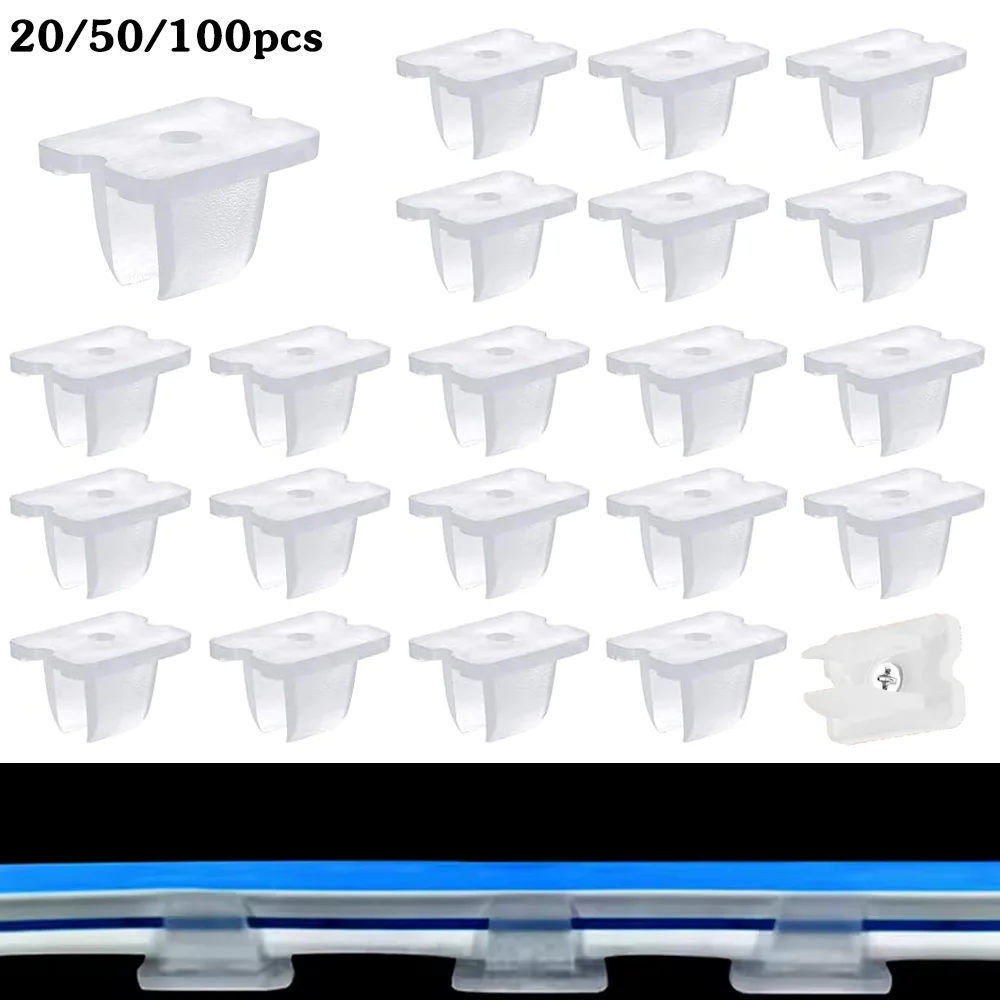 6*12MM LED Strip Fix Clips Holder Connector Accessories with Screws High Quality for 2835 Neon Light Fixing Flexible COB Buckle