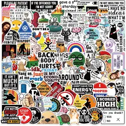 50/100Pcs Funny Stickers for Adults Meme Water Bottles Stickers Pack Waterproof Stickers for Laptop Hard Hats Sarcastic Decals