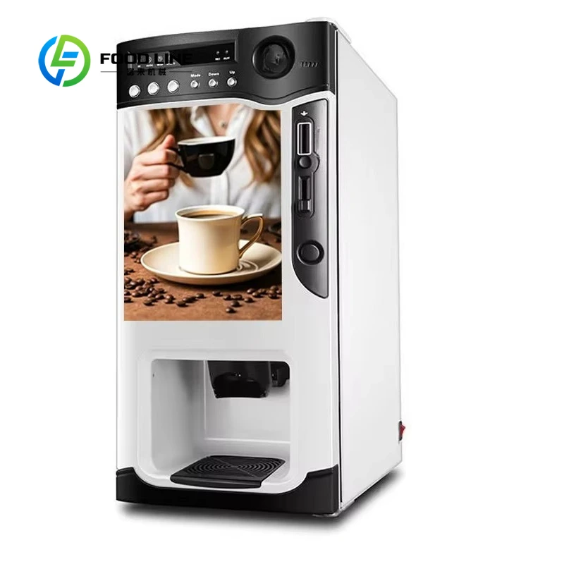 Commercial All-in-One Office Desktop Coffee Maker Automatic Instant Tea And Milk Vending Machine