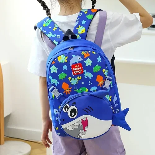 Mochila de hombro de dibujos animados para niño y niña, morral escolar de animales bonitos, informal, a la moda, para jardín de infantes