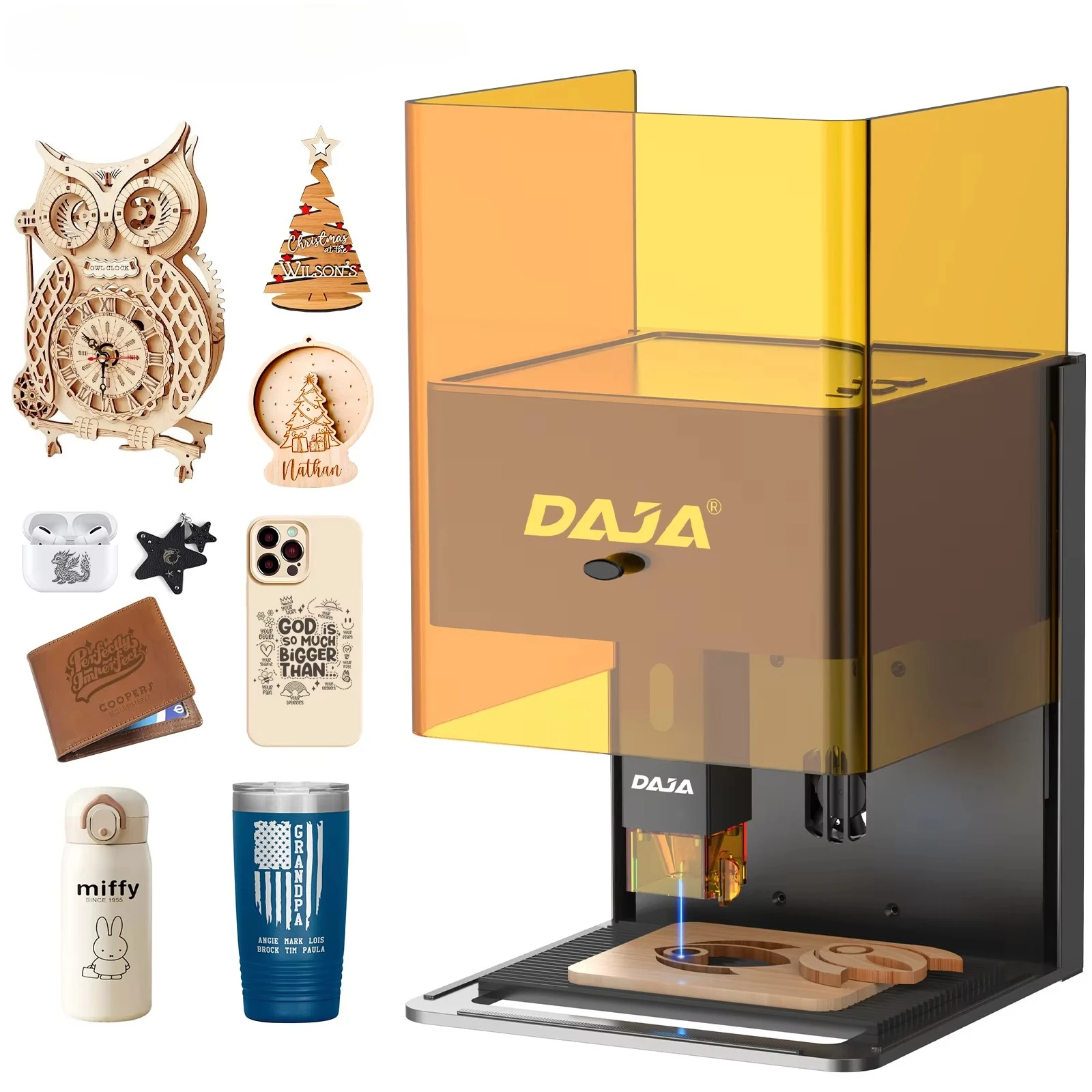 DAJA DJ6 Pro Laser Engraver MDF Plywood Logo Mark Printer APP Control 5W DIODE DIY  Mini Laser Engraving Machine Portable Small