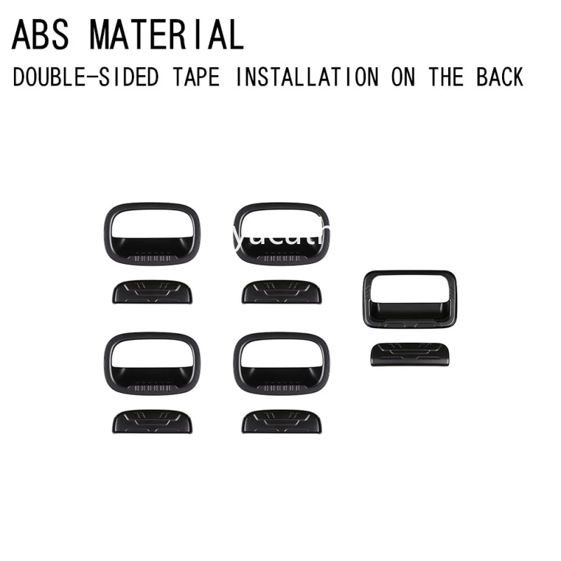 لسوزوكي جيمي نوميد 5/سييرا 3 2025 2026 ABS ماتي الأسود الخارجي غطاء مقبض الباب إطار وعاء الباب ملصق الملحقات #6