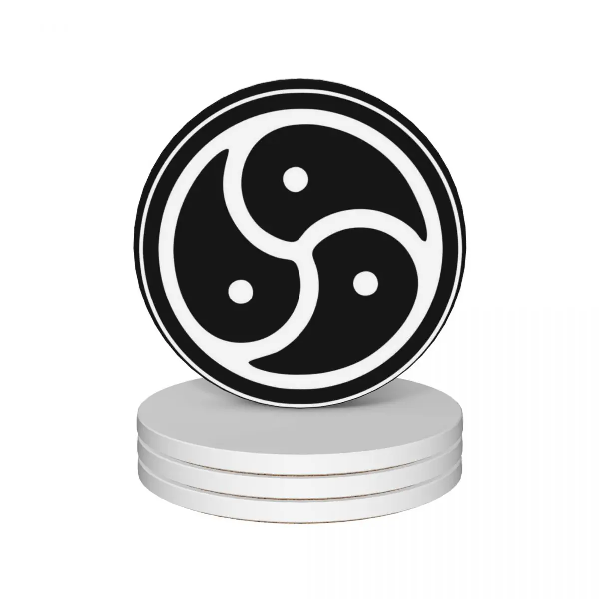 

BDSM Triskelion Ceramic Coasters (Set of 4) set for drinks slate cute kitchen Coasters