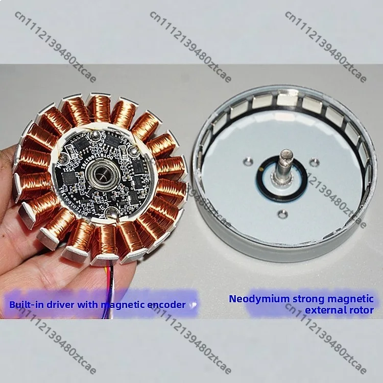 65mm Neodymium Strong Magnetic Brushless BLDC Servo Wheel Motor RS485 Bus High Torque AGV Robot Hub Motor