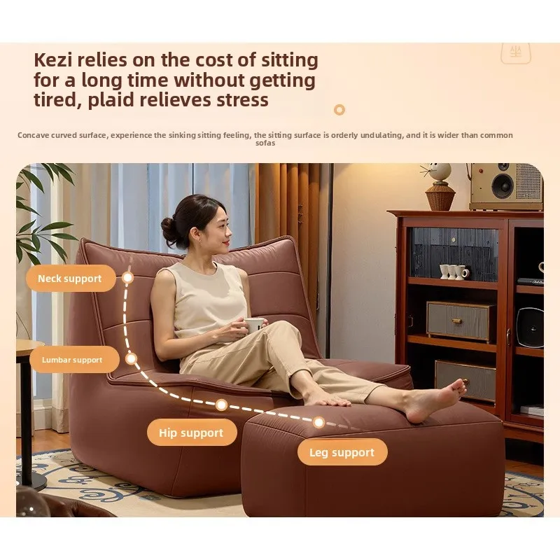 Living Room Sofas Single Reclinable Sleepable Lazy Backrest Seat for Bedroom Balcony Reading Room Leisure Furniture