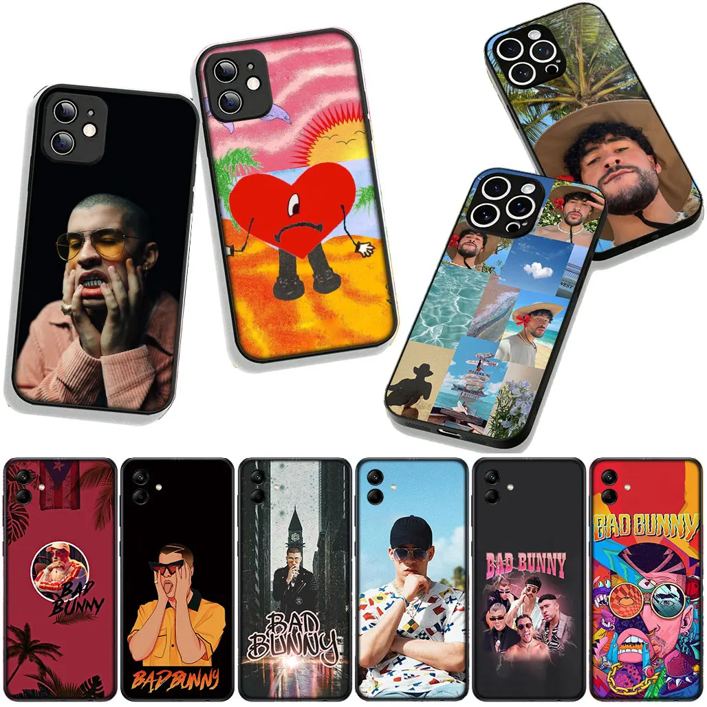 Для Motorola Moto G04 G13 G14 G22 G23 G20 G32 G34 G35 G45 G64 G82 G84 G53 G60 G72 E14 E15 E13 E32 E22 E20 Чехол Bad Bunny Hot