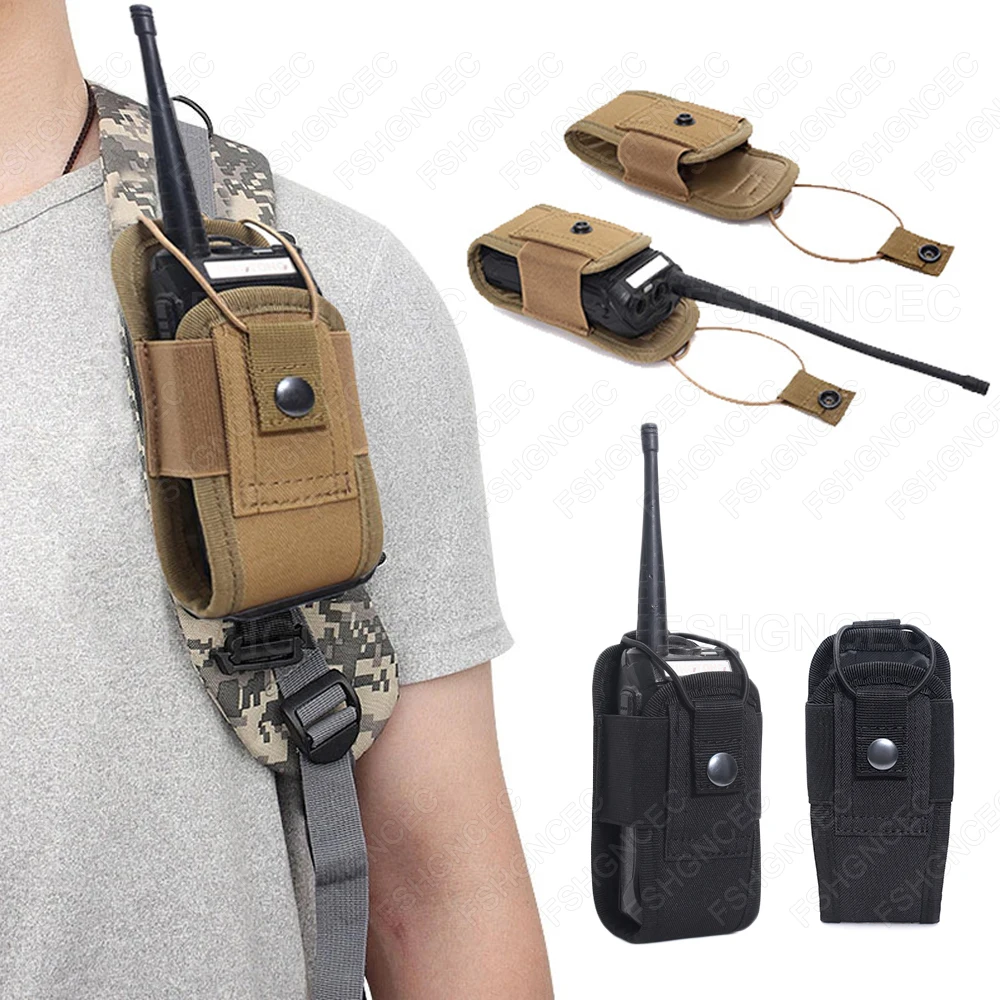 

Тактическая сумка для рации, универсальный чехол для радиостанции, кобура для поясного ремня, тактический держатель для охоты и кемпинга