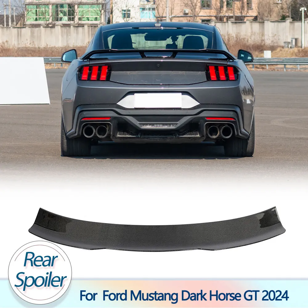 Carbon Fiber Car Rear Spoiler Wing for Ford Mustang Dark Horse S650 GT 2024 Rear Tail Spoiler Lip Car Exterior Accessories