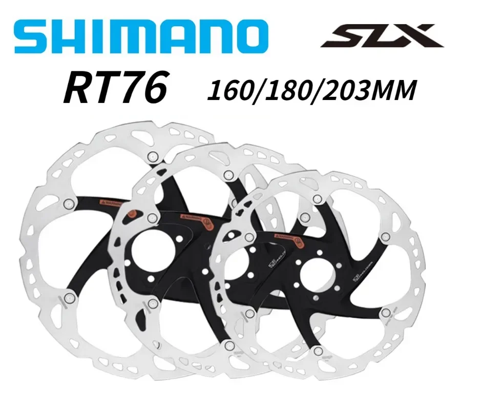 

Тормозной диск SHIMANO DEORE SM RT76, 6 болтов, тормозной диск для горных велосипедов, 160/180/203 мм, M6000, MT200, M375, 6 болтов, эффективный охлаждающий тормозной диск