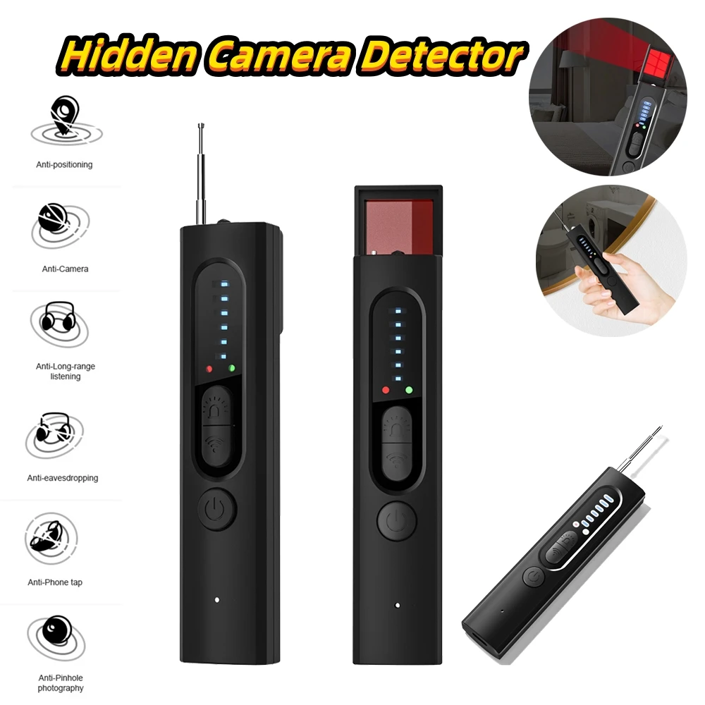 Hidden Camera Detector X13 Anti Eavesdropping Tracking Infrared Alarm Anti-Spy Wireless Signal Detector Bug Signal Detector